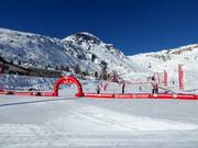 View of the practice area run by the Swiss Ski School Grimentz