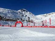 View of the practice area of the Swiss Ski School Grimentz