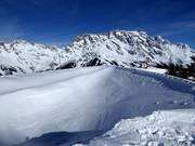 Large snowmaking pond in the Hochkönig ski area