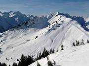 View over the Walmendingerhorn ski area
