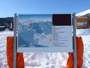 Information board with current information