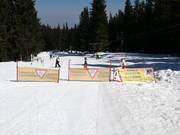 Very good warning before the practice slope