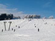 View of the ski slope of Donnstetten
