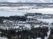 View of the accommodations in Teton Village