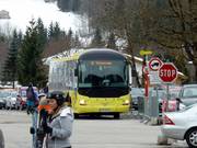The public bus also stops at the valley station.