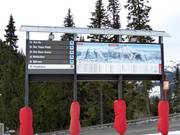 Slope map with slope signage in the Åre ski resort