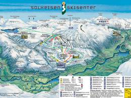 Trail map Solheisen Skisenter