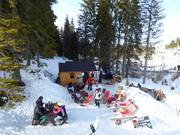 Hut at the valley station of the Partizan gondola lift (Emir Kusturica)