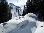 Natural snow falls abundantly in the ski resort of Hoch-Ybrig