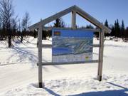 Information board in the ski area
