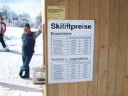 Information about ski lift prices