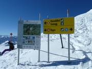 Slope signage in the Damüls-Mellau ski area