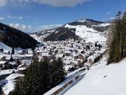 View of the accommodations in Wolkenstein