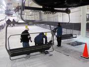 Attentive staff at the chairlift