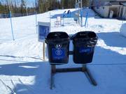 Trash bins in the Pyhä ski resort