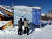 Large information board at Le Buse
