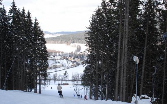 Skiing near Hornì Vltavice