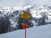 Very difficult slope in the Grand Targhee ski area