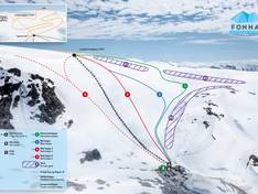 Trail map Fonna Glacier Ski Resort