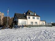 Rifugio Ciampedie in the heart of the ski area