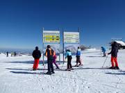 Slope signposting in the ski resort of Kopaonik