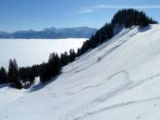Deep snow slope at Bolsterlanger Horn