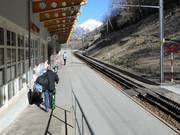 Direct rail connection at the Betten valley station (Bettmeralp)