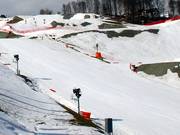 Especially in the Rosa Extreme Park, there is extensive snowmaking.