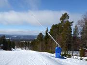 Snowmaking with snow lances in the Idre Fjäll ski area