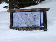 Slope map in the ski resort
