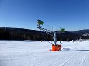 High-performance snow cannon in the Spindlermühle ski area