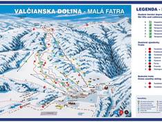 Trail map Valčianska Dolina – Valča (Snowland)