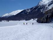 Cross-country trail at the Furtschellas valley station