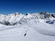 Smuggler slope at the Weißseejochbahn