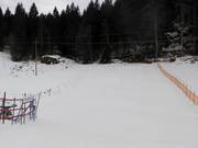 Beginner slope at the practice lift