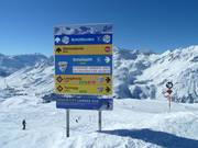 Signage in the ski area