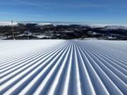 Freshly groomed slope in Tandådalen