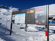 Information board with current status in the ski area