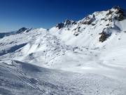 Powder slopes in the ski area