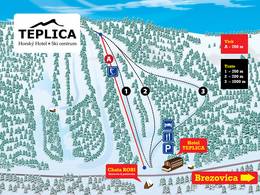 Trail map Teplica – Brezovica
