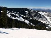 View of the difficult slopes