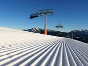 Freshly groomed slopes