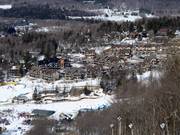 View of the accommodations at the foot of the ski area