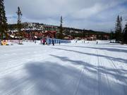 Practice area with covered conveyor belt