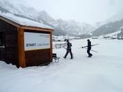 Start of the Boden cross-country trail in Adelboden