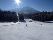 Dreamlike beginner area at the Braunilift and Bärenbadlift
