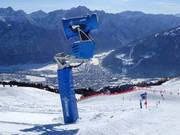 High-performance snow cannon at Zettersfeld