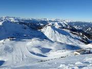 View from Gamskogel over the Zauchensee ski area