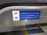 Germ-free handrail thanks to UV light