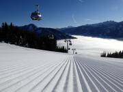 Very well-groomed slopes